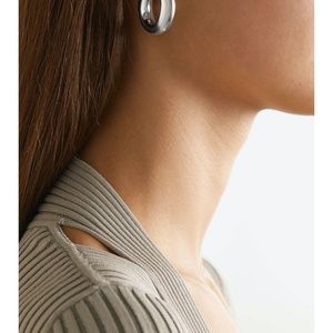 NWT JENNIFER FISHER Kevin silver-plated hoop earrings